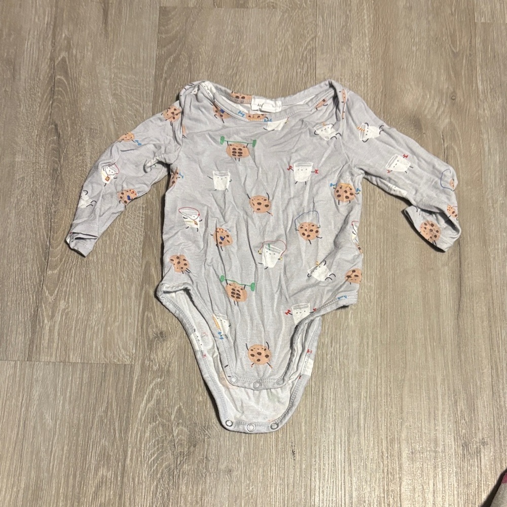 Angel Dear Gray Long Sleeve Kids One Piece